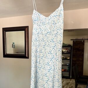 Princess Polly Blue and White Floral Dress